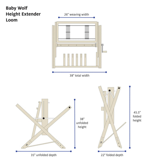 Height Extender for Schacht Baby Wolf Loom